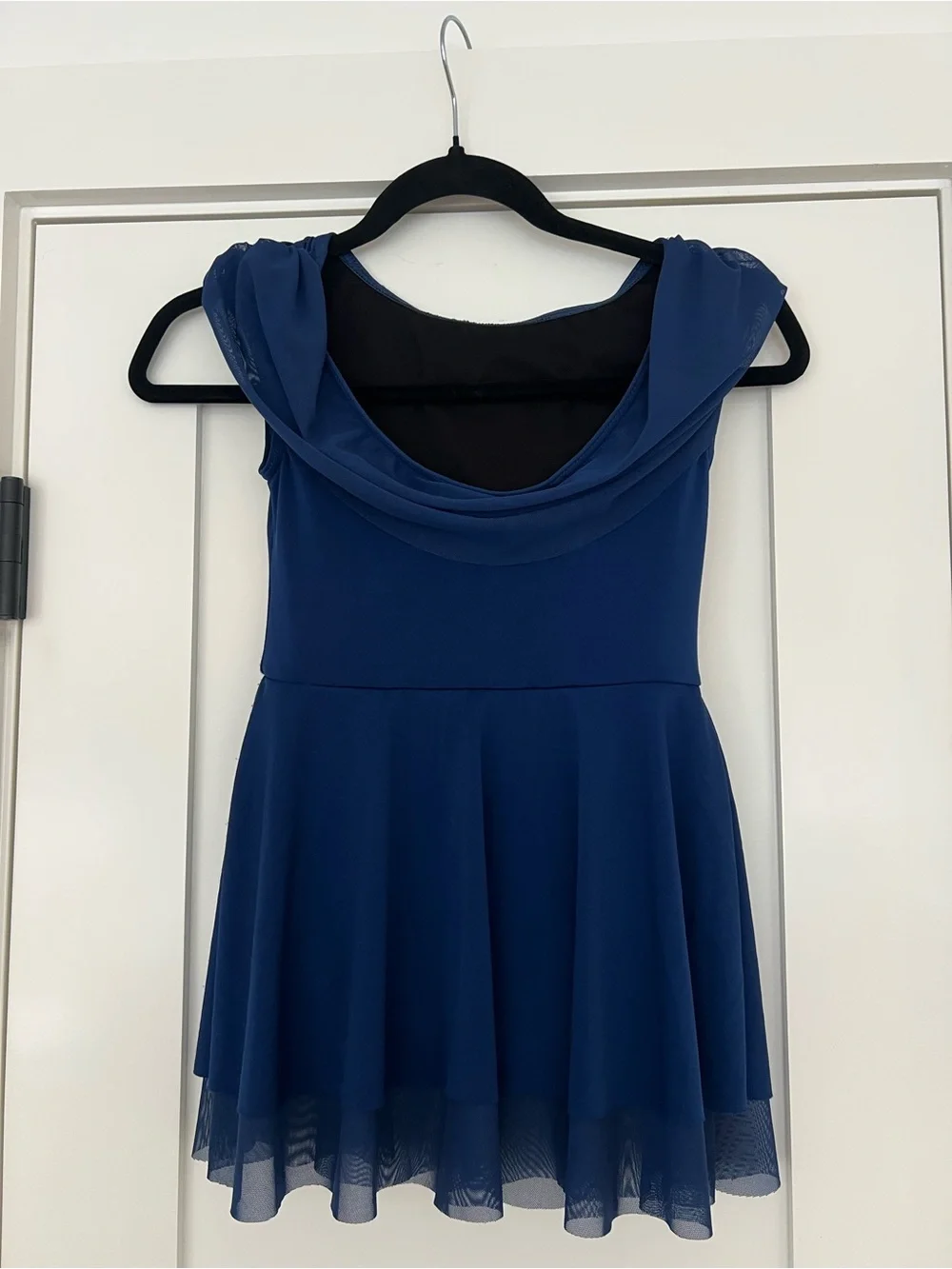 Weissman Coppelia Navy Blue Cap Sleeve Lyrical Dance Dress MC 13354